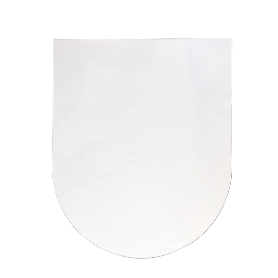 Morsø golvplatta i glas - halvcirkel med logotyp 100x120 cm