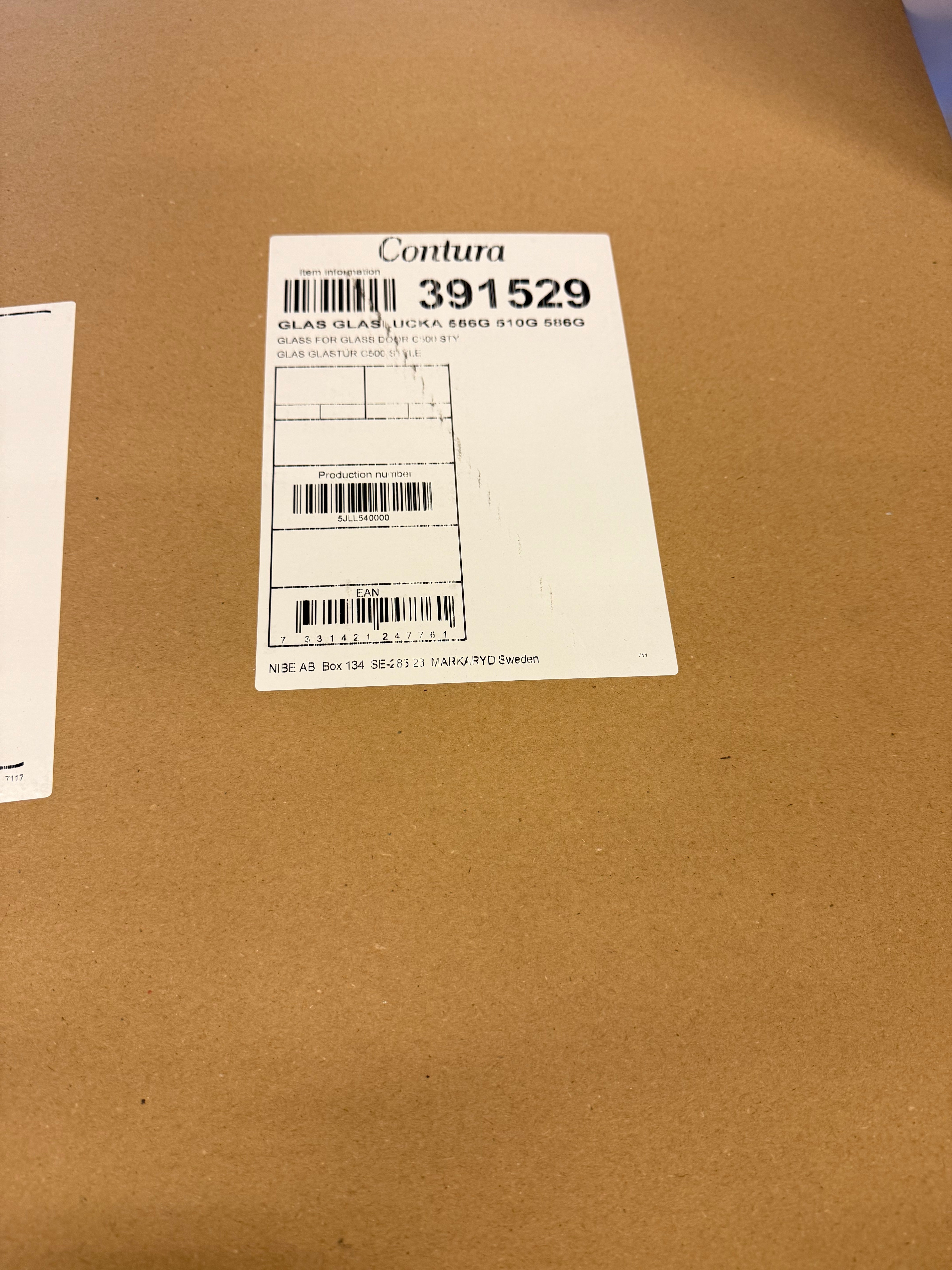 Dörrglas för glasdörr Contura 500G Style