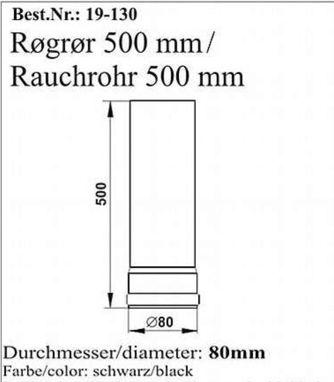 Rak rökrör Ø80 mm