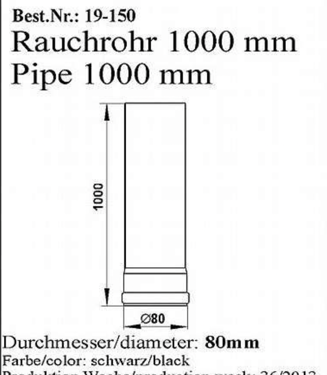 Rak rökrör Ø80 mm