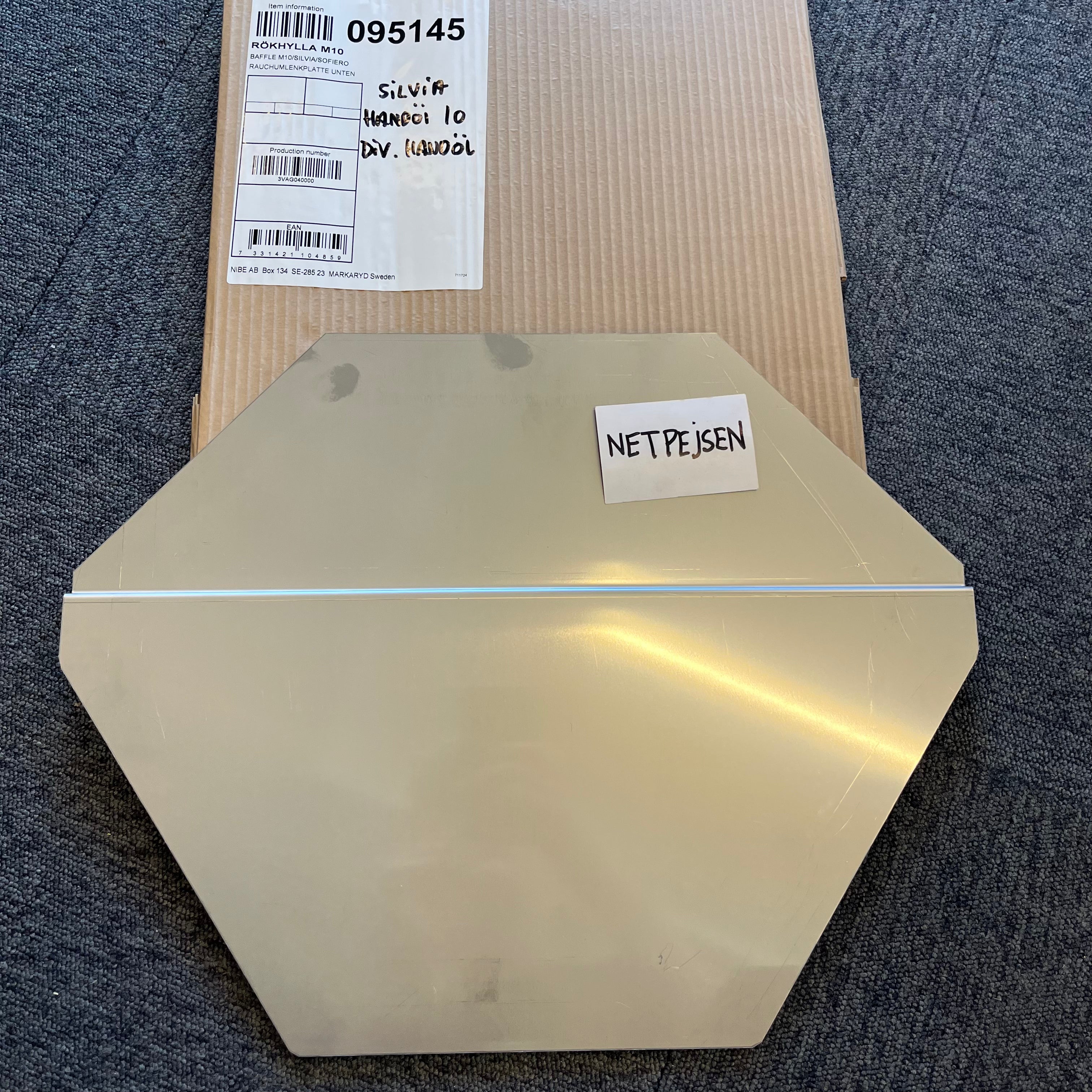 Røgvenderplade Contura 10 (tidl. Handöl 10/Silvia)