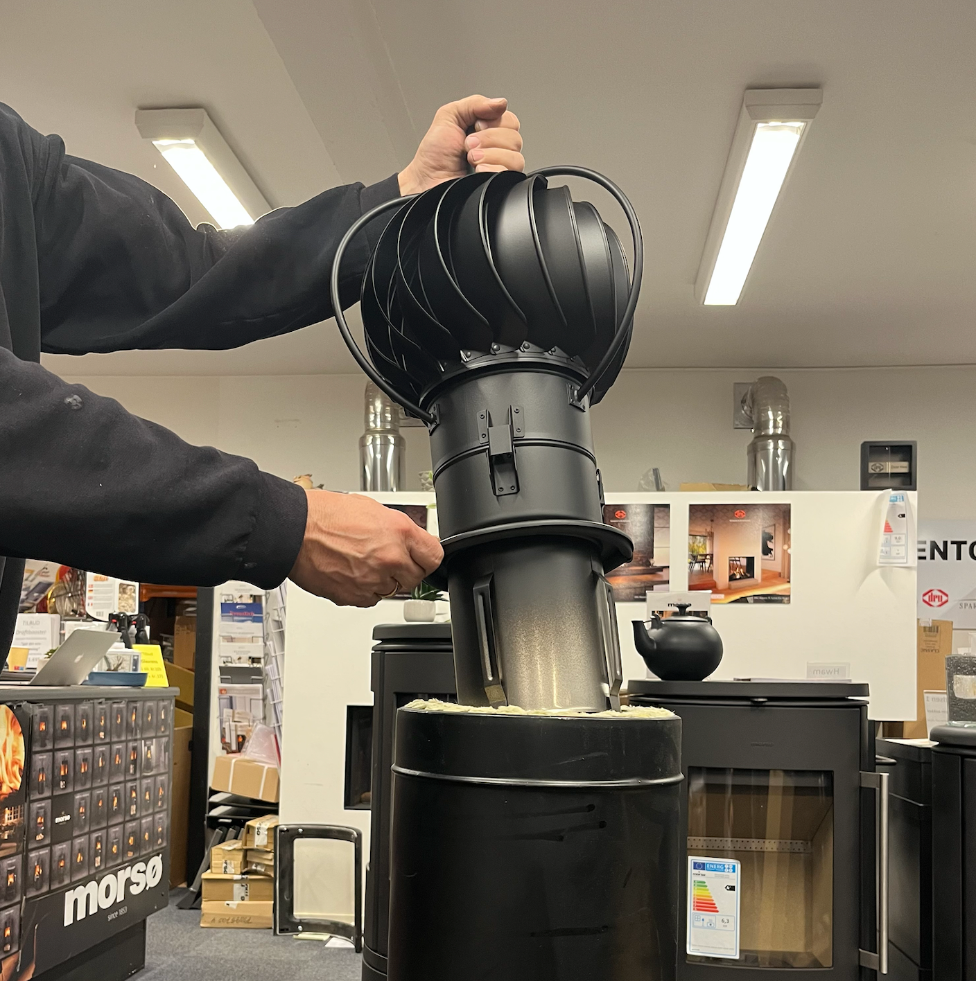 Turbowent Rotor til Ø150mm stålskorsten m. eksterne lejer