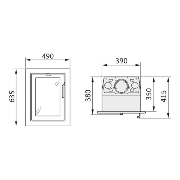 Contura I4 Modern eldstadsinsats