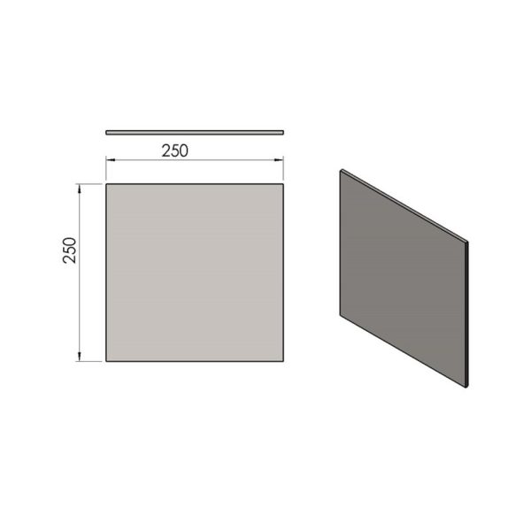 Rökskyddsplåt övre för TermaTech TT1, TT2, TT3
