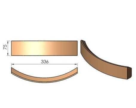 Böjd frontsten för TermaTech TT10