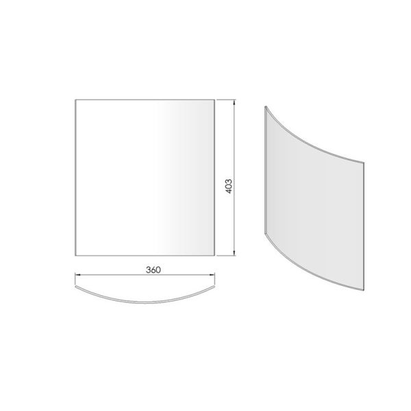 Glas för TermaTech TT2, TT3 dörr