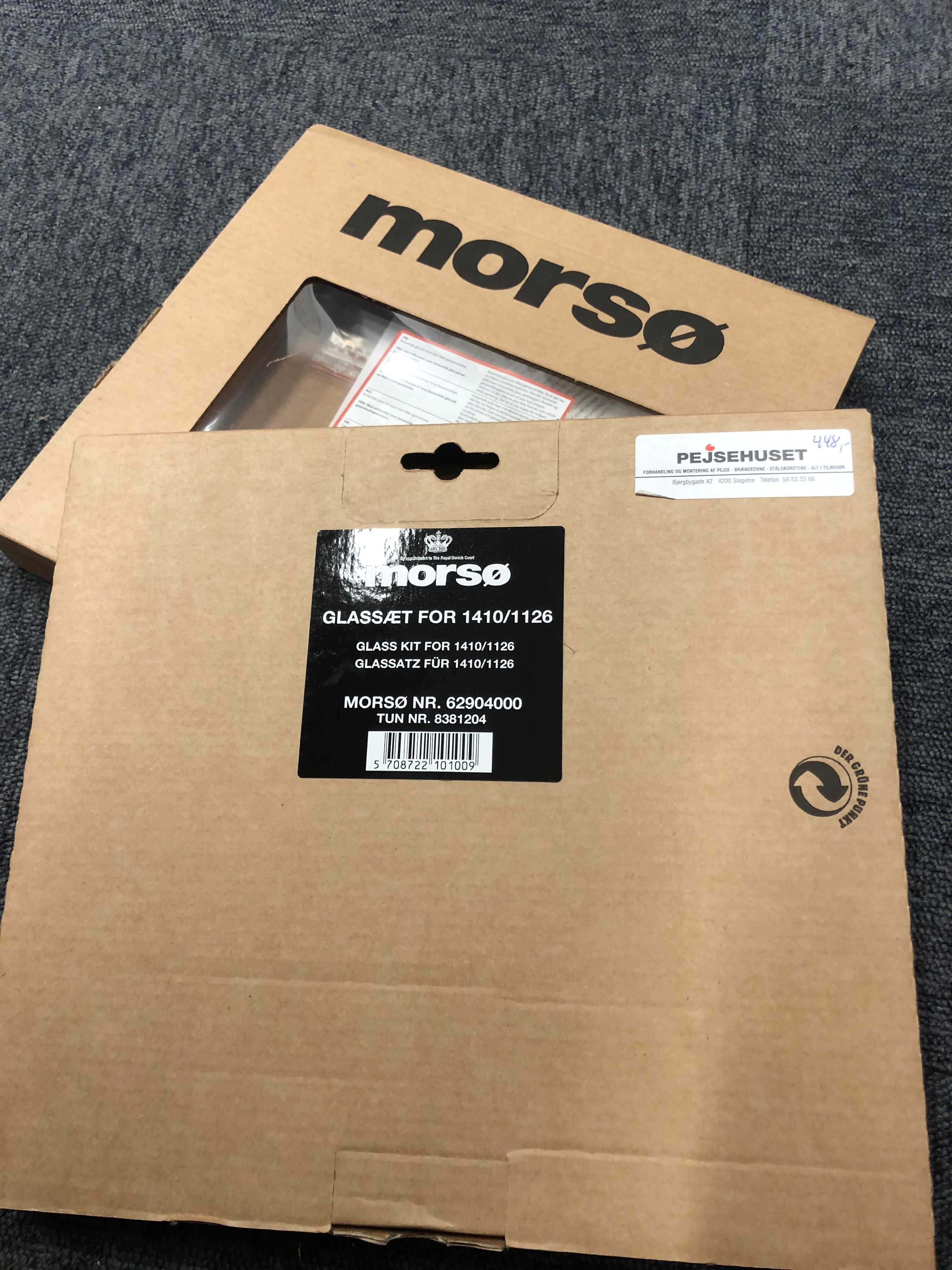 Glassæt til Morsø brændeovn 1126 og 1410