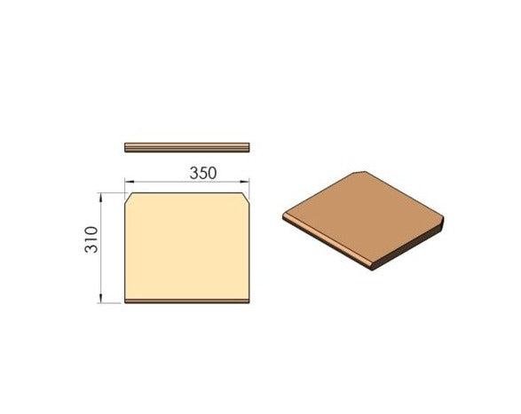 Rökväggsdeflektorplåt för TermaTech TT1, TT2, TT3