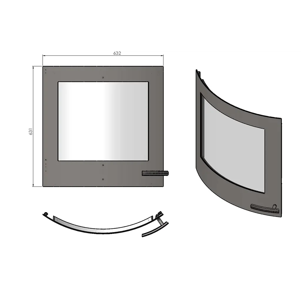 TermaTech TT22, ugnslucka komplett, svart