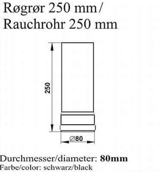 Rak rökrör Ø80 mm