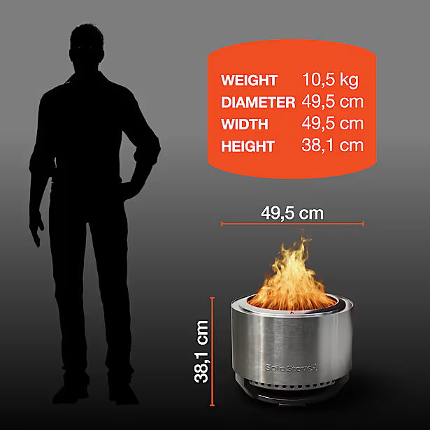 Solo Stove - Summit 19.5" Fire Pit - Eksklusivt røgsvagt bålfad til terrasse og have