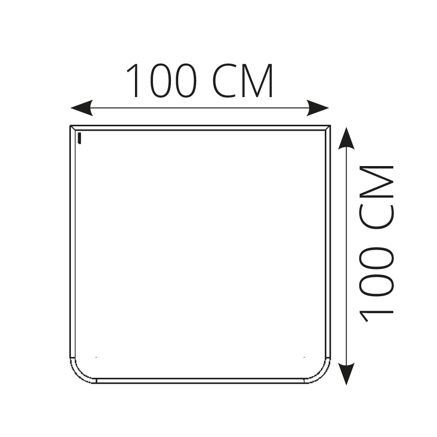 Morsø golvplatta i glas - kvadratisk med logotyp 100x100 cm