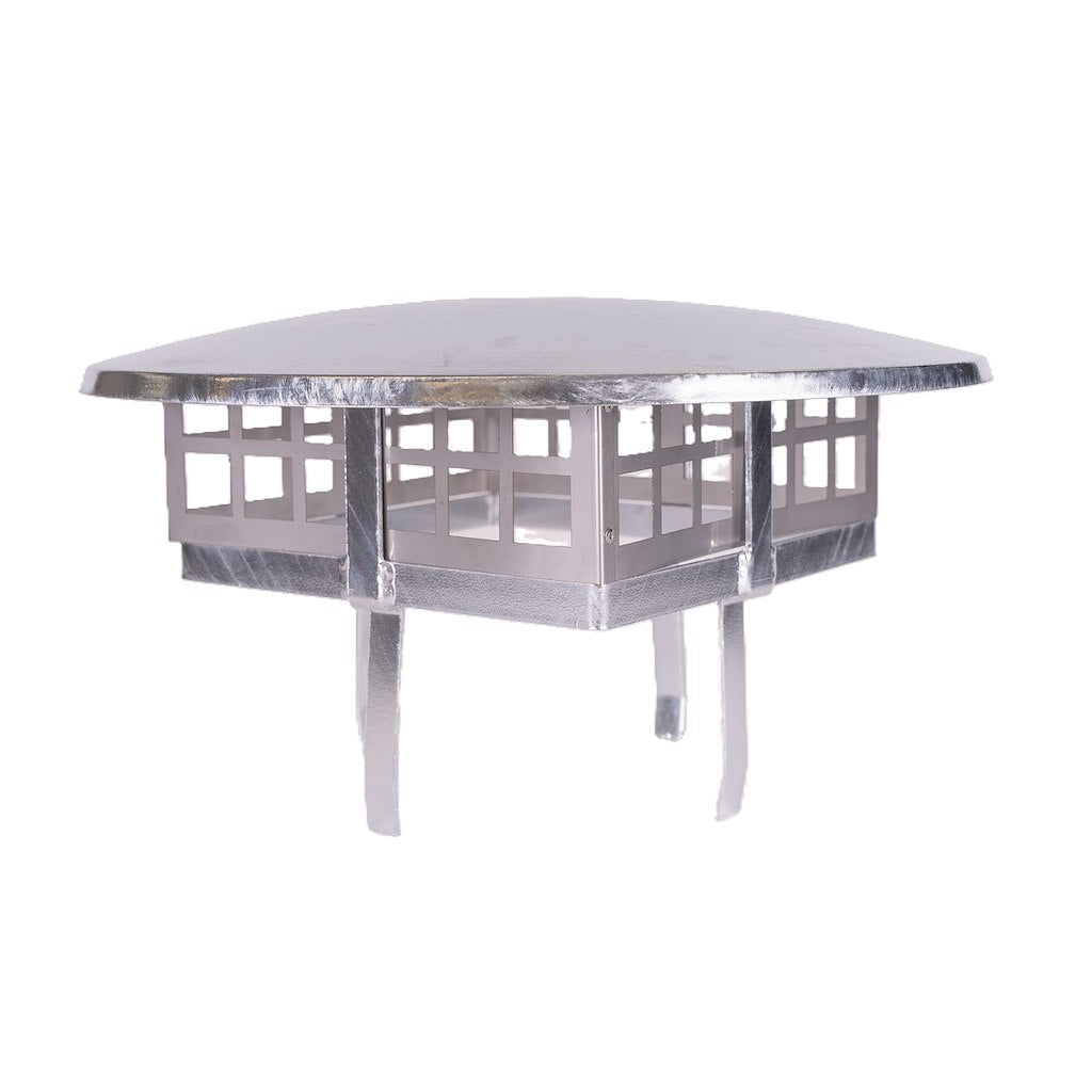 TermaTech - Regnhætte, galvaniseret 240x240mm med fuglegitter