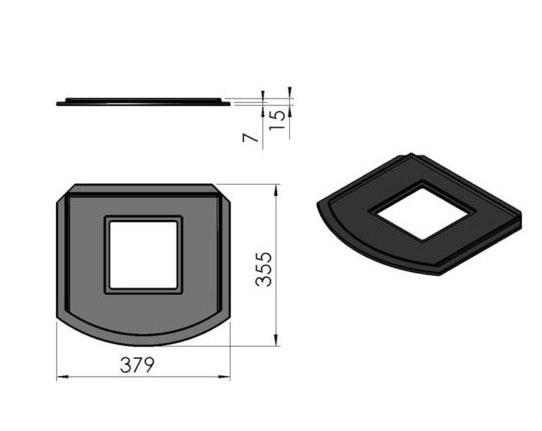 Gjutjärnsbas utan galler för TermaTech TT10