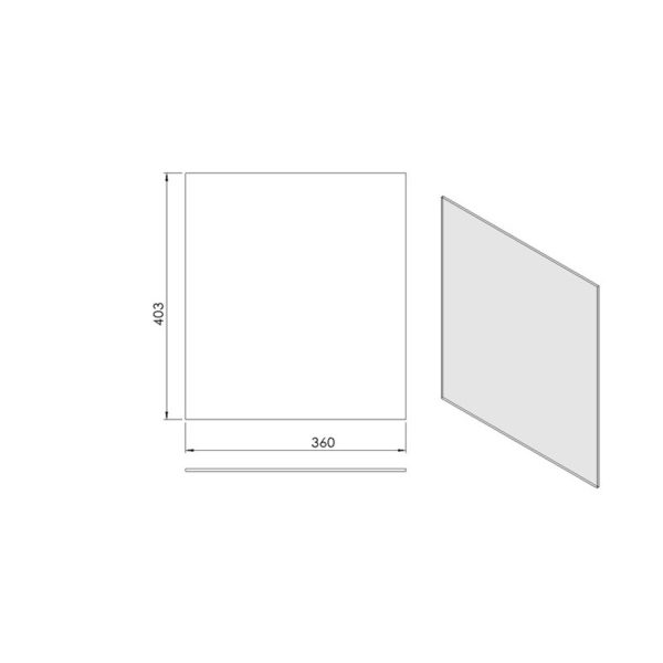 Glas för TermaTech TT1, TT1Z dörr