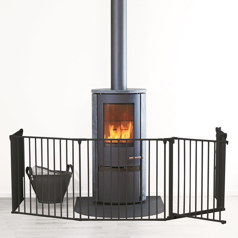 Barnsäkerhetsgrind för vedspis 5 sektioner