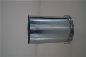 Ø80 Vägggenomföring för pelletskaminens rökrör. 120 mm längd.